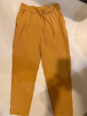 Women’s Mustard Casual Drawstring Pants